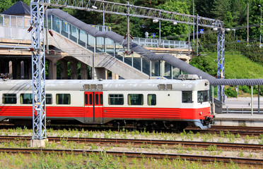 Passenger Train at Railway Station