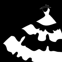 wedding dress vector