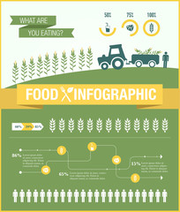 Food Infographic elements design vector © NKMandic