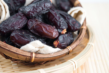 Dried date palm fruits or kurma