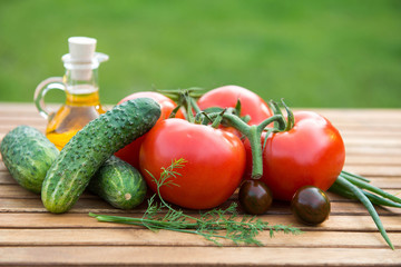 cucumber and tomatoes