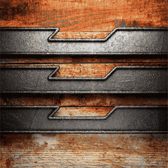 metal and wood background