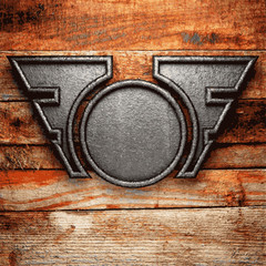 metal and wood background