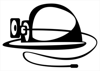 miner's helmet isolated on white background