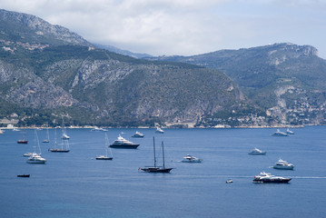 The bay of Villefranche and Cap d'Ail in the background