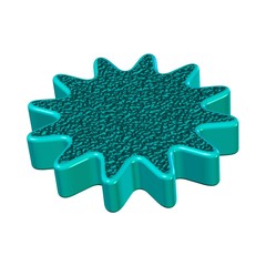 Stern 12 türkis 3D metallisch
