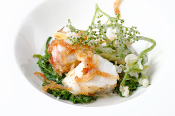 Grilled Fish Fillet with vegetable tempura