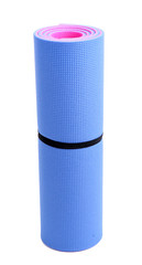 Mat for fitness isolated on white