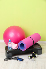 Different tools for fitness in room