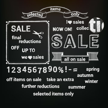 Hand drawn chalk typography design