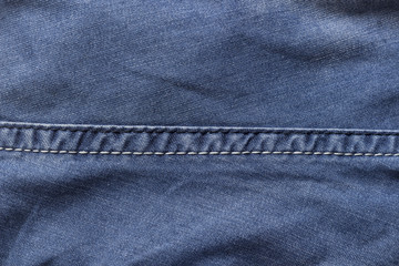 Seam on the jeans