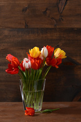 still life of tulips