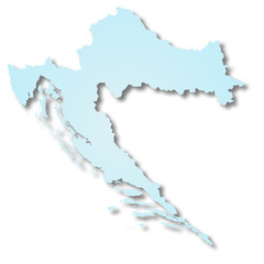 Obraz premium Carte de la Croatie