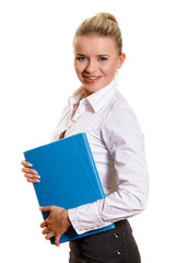 Obraz premium Young businesswoman with planner