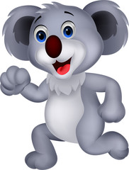 Cute koala cartoon running