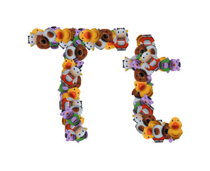 Colorful alphabet of the toys