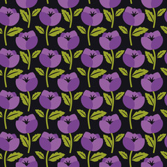 Purple decorative seamless pattern
