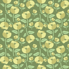 Pastel seamless ornamental floral pattern