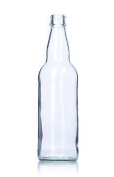 clear empty glass bottle