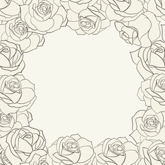 Frame with roses.