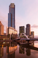 Naklejka premium Melbourne Skyline at Dusk
