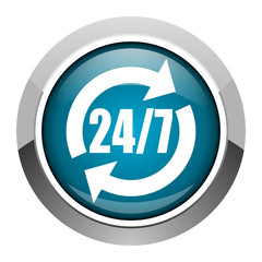 24/7 service icon
