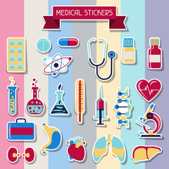 Medical and health care icons set.