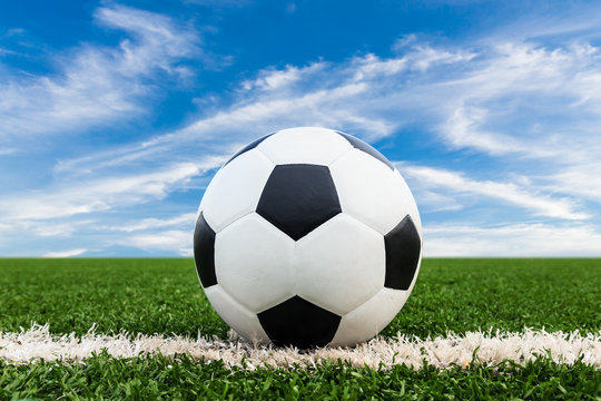 soccer ball on green grass field