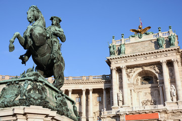 Fototapeta na wymiar Prince Eugen of Savoy, Hofburg in Vienna, Austria