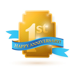 first years anniversary shield.