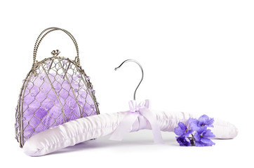 Hanger, bag and violet