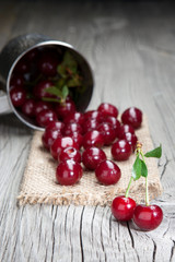Fresh and tasty cherries