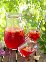 Fruit lemonade or Sangria