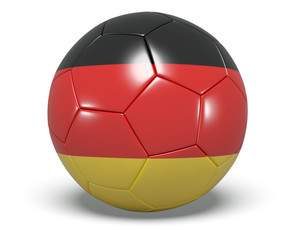 Obraz premium Soccer/football with the German flag on it.
