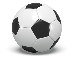 Soccer/football with black and white pattern.