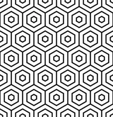 Gardinen Sechsecke Textur. Nahtloses geometrisches Muster. © troyka