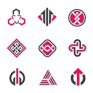 Graphic symbols and technology concept