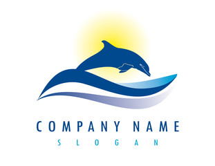 Fototapeta premium dolphin logo