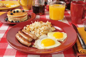 Sausage and eggs