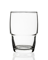 Empty glass isolated on white background