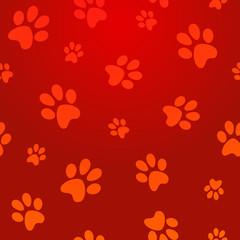 Dog footprints pattern