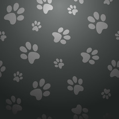 Black dog footprints pattern
