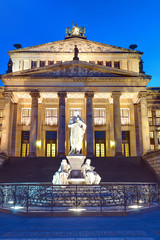 The Concert hall at the Gendarmenmarkt in Berlin at night