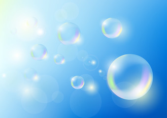 bubbles against the blue sky