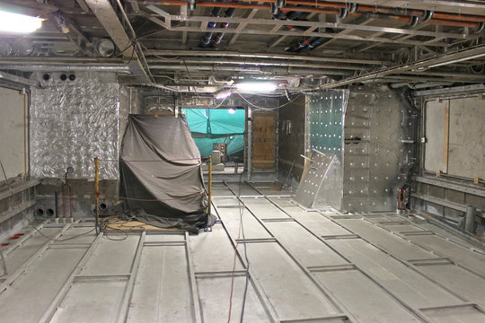 Compartment of the ship under construction
