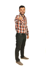 Fototapeta premium Happy executive pointing to you