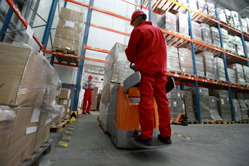 delivery of goods in large storehouse