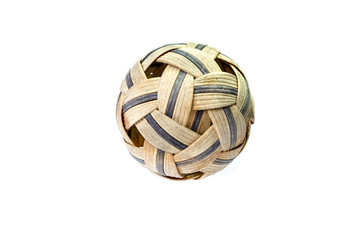 Obraz premium Used Sepak Takraw ball - isolated