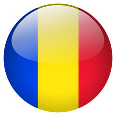 Fototapeta premium romania round gel badge on white background