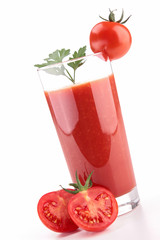 isolated tomato juice